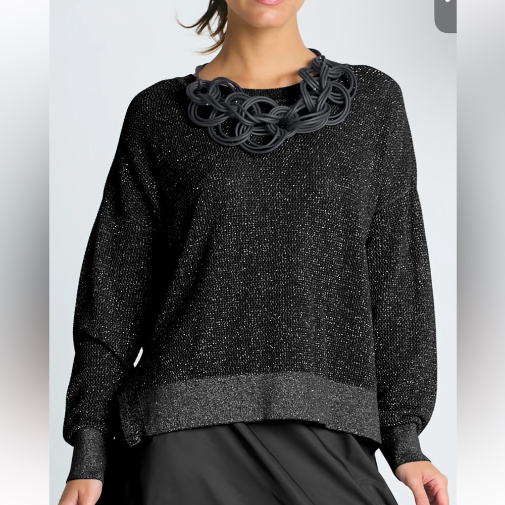 Planet By Lauren G Pima Cotton Metallic Mini Seed Stitch